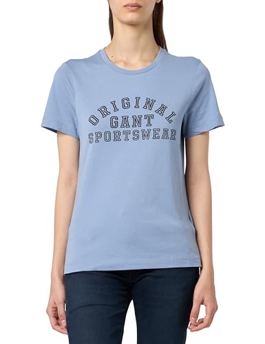 REG Printed SS C-Neck T-Shirt, Blue Water, XXL von GANT