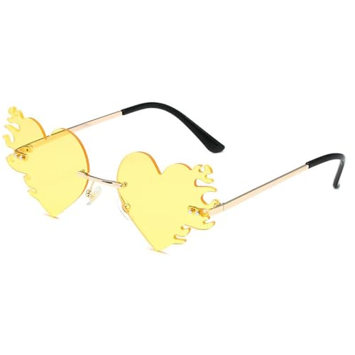 GAOFESA Stilvolle Sonnenbrille für Mädchen, Jungen, Foto-Requisiten, Reisen, stilvolle Schattierungen, rahmenlos, stilvolle Brillen, Mädchen und Jungen, gelb GAOFESA Stilvolle Sonnenbrille für Mädchen, Jungen, Foto-Requisiten, Reisen, stilvolle Schattierungen, rahmenlos, stilvolle Brillen, Mädchen und Jungen, gelb von GAOFESA
