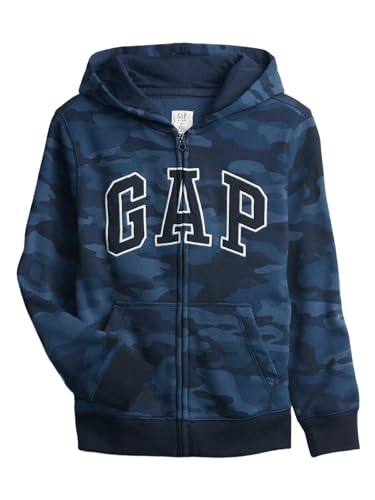 GAP Jungen Logo Hoodie Hooded Full Zip Sweatshirt, Camouflage, L von GAP