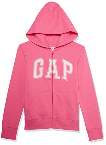 GAP Mädchen Logo Hoodie Hooded Full Zip Sweatshirt, Rosa Jubilee Nylon auf, M von GAP