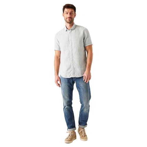 Garcia Herren Shirt Short Sleeve Hemd, Dusty Blue, L EU von GARCIA DE LA CRUZ