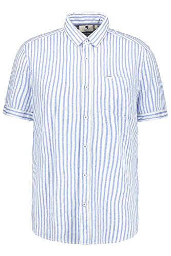 Garcia Herren Shirt Short Sleeve Hemd, Stripe Blue, 3XL von GARCIA DE LA CRUZ