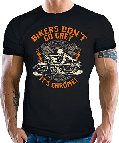 T-Shirt für den älteren Motorradfahrer: It is Chrome! von Gasoline Bandit