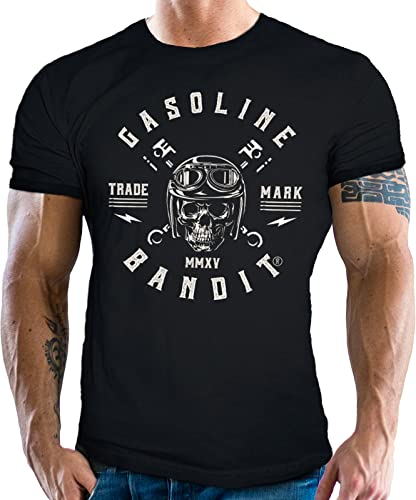 Gasoline Bandit Biker Racer T-Shirt Logo MMXV für Motorradfahrer von Gasoline Bandit