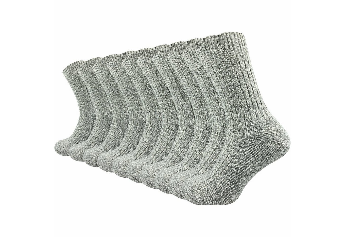 GAWILO Norwegersocken für Herren mit Wolle und gepolsterter Frotteesohle (10 Paar) warmer Winterstrumpf gegen kalte Füße - Arbeitssocken mit Wolle von GAWILO