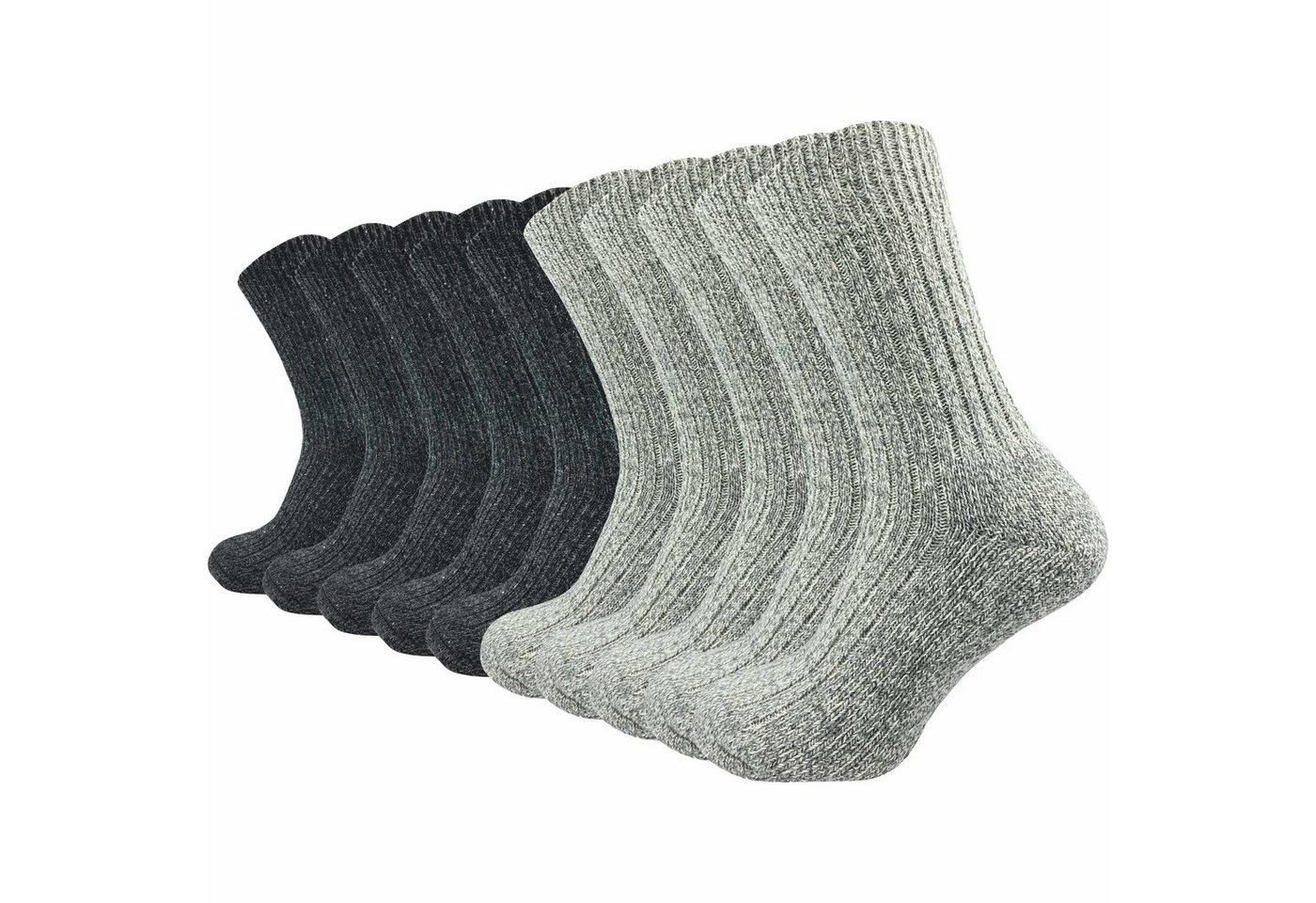 GAWILO Norwegersocken für Herren mit Wolle und gepolsterter Frotteesohle (10 Paar) warmer Winterstrumpf gegen kalte Füße - Arbeitssocken mit Wolle von GAWILO