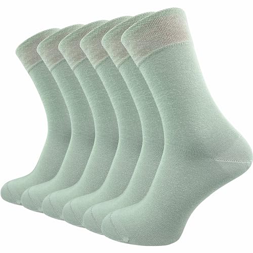 GAWILO Premium-Socken für Herren (6 Paar) | Ohne drückende Naht |extra weich | gekämmte Baumwolle | Business & Freizeit (39-42, salbei) von GAWILO