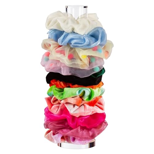 EIMINBA Acryl-Scrunchie-Display-Halter, vertikaler Haar-Scrunchie-Organizer, vertikaler Scrunchie-Halter aus Acryl, zur Präsentation von Mädchen-Haarbändern, Haar-Accessoires, Geschenkaufbewahrung (A) von GAmira