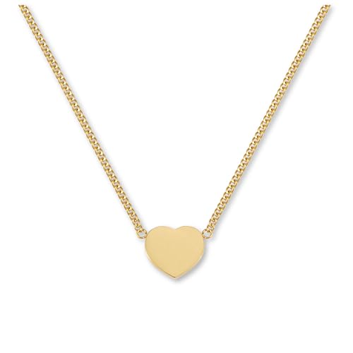 GD GOOD.designs Herzkette Gold für Damen - Verstellbar (42-47cm) | Vergoldete Kette mit Herz Anhänger | Halskette aus Edelstahl von GD GOOD.designs