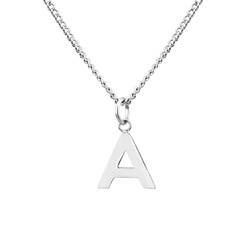 GD GOOD.designs Kette mit Buchstaben A Silber - hautverträgliche Halskette für Damen I Silberne Buchstabenkette von GD GOOD.designs