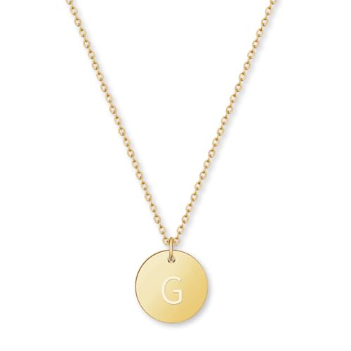 GD GOOD.designs Kette mit Buchstabe G Gold 18 Karat - Wasserfest I Goldkette für Damen mit A-Z Anhänger I Initial Buchstabenkette von GD GOOD.designs