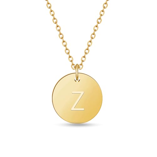 GD GOOD.designs Kette mit Buchstabe Z Gold 18 Karat - Wasserfest I Goldkette für Damen mit A-Z Anhänger I Initial Buchstabenkette von GD GOOD.designs