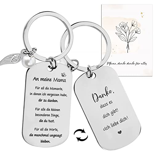 GEBETTER Schlüsselanhänger Geschenke für Mutter Ich liebe dich Mama Damen Muttertag Geschenk Erntedankfest Weihnachten Geburtstag Geburtstagsgeschenk Mütter Geschenkideen Muttertagsgeschenk von GEBETTER