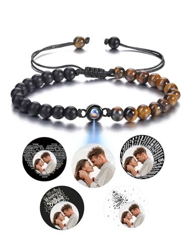 GEHECRST Edelstein Armband mit Bild Personalisiert Projektion Perlenarmband mit eigenem Bild im stein Foto Armband Fotogeschenke für Herren Damen Freundschaftsarmbänder Personalisierte Geschenke GEHECRST Edelstein Armband mit Bild Personalisiert Projektion Perlenarmband mit eigenem Bild im stein Foto Armband Fotogeschenke für Herren Damen Freundschaftsarmbänder Personalisierte Geschenke von GEHECRST