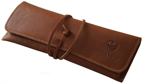 GERMANUS Federmäppchen Strap, Leder - Made in EU (Hellbraun) von GERMANUS