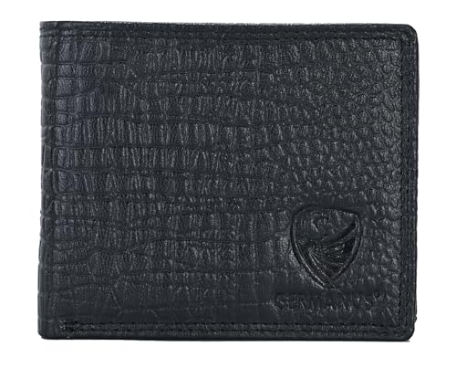 GERMANUS Geldbörse aus Leder (Schwarz Croco) von GERMANUS