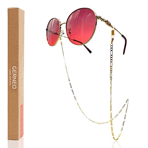 GERNEO® – Cairns – Premium Brillenkette Damen & Brillenband Damen in diversen Farben – 18 Karat vergoldet in Gold – Unisex für Lesebrille & Sonnenbrille von GERNEO