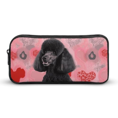 GFLFMXZW Federmäppchen mit breiter Öffnung, großes Fassungsvermögen, Pudel, Hunde, Federmäppchen, ästhetische Stifttasche, Reißverschluss, Kosmetiktasche, tragbare Münztasche für Büro-Organizer, GFLFMXZW Federmäppchen mit breiter Öffnung, großes Fassungsvermögen, Pudel, Hunde, Federmäppchen, ästhetische Stifttasche, Reißverschluss, Kosmetiktasche, tragbare Münztasche für Büro-Organizer, von GFLFMXZW