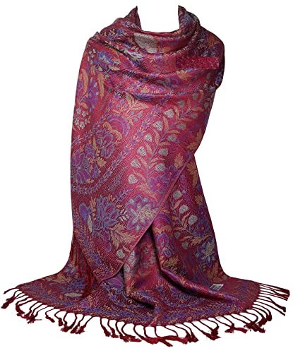 GFM® Schal im Pashmina-Stil mit Paisleymuster (MSC-B), Msc4-berry Red, 42 von GFM