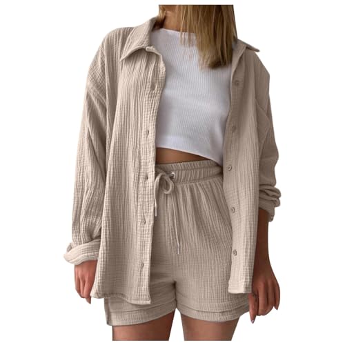 Bluse und Short Summer Muslin Blouse Damen Zweiteiler 2-Piece Set Y2k Clothes Gym Set Damen Sweat Shorts Damen musselin Hose Damen kurz Curvy Mode Damen Sommer Shorts Damen Bluse und Short Summer Muslin Blouse Damen Zweiteiler 2-Piece Set Y2k Clothes Gym Set Damen Sweat Shorts Damen musselin Hose Damen kurz Curvy Mode Damen Sommer Shorts Damen von GFPGNDFHG