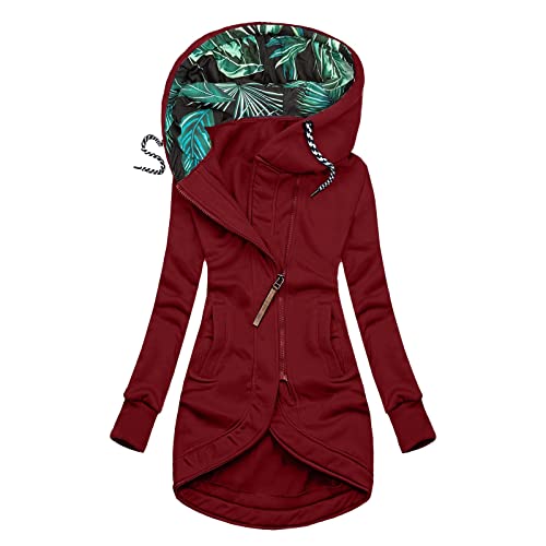 Sportbekleidung für Damen Sweatjacke Damen Rosa Fake Pelz Mantel Gute Jacke Damen Winterjacke Strickpullover Damen Grau Oberteile Sexy Schmetterling Pullover Mantel Kapuze Damen Weste DunkelGrün von GFPGNDFHG