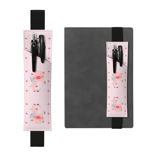 GGNKDL Leder-Stifthalter, Lesezeichen, Cartoon-Muster, fliegendes Schweinemuster für Hardcover-Tagebücher, Tagebücher, Planer – verstellbarer Riemen, Schwarz , Einheitsgröße GGNKDL Leder-Stifthalter, Lesezeichen, Cartoon-Muster, fliegendes Schweinemuster für Hardcover-Tagebücher, Tagebücher, Planer – verstellbarer Riemen, Schwarz , Einheitsgröße von GGNKDL