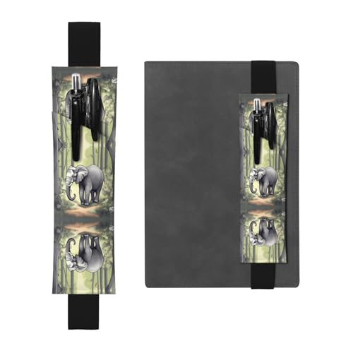 GGNKDL Leder-Stifthalter, Lesezeichen, Elefantenmuster, für Hardcover-Tagebücher, Tagebücher, Planer, verstellbarer Riemen, Schwarz , Einheitsgröße GGNKDL Leder-Stifthalter, Lesezeichen, Elefantenmuster, für Hardcover-Tagebücher, Tagebücher, Planer, verstellbarer Riemen, Schwarz , Einheitsgröße von GGNKDL