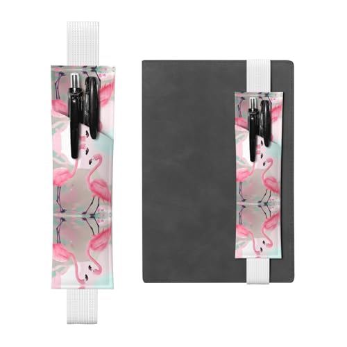 GGNKDL Leder-Stifthalter, Lesezeichen, Flamingo-Muster, für gebundene Tagebücher, Planer, verstellbarer Riemen GGNKDL Leder-Stifthalter, Lesezeichen, Flamingo-Muster, für gebundene Tagebücher, Planer, verstellbarer Riemen von GGNKDL