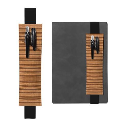 GGNKDL Leder-Stifthalter, Lesezeichen, originelles Holzstruktur-Muster, für gebundene Tagebücher, Tagebücher, Planer, verstellbarer Riemen, Schwarz , Einheitsgröße GGNKDL Leder-Stifthalter, Lesezeichen, originelles Holzstruktur-Muster, für gebundene Tagebücher, Tagebücher, Planer, verstellbarer Riemen, Schwarz , Einheitsgröße von GGNKDL