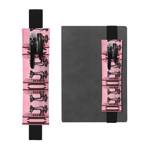 Leder Stifthalter Lesezeichen GGNKDL Vintage Rosa Nähmaschine Muster für Hardcover Journals, Tagebücher, Planer - Verstellbarer Riemen Band Tasche, Schwarz , Einheitsgröße Leder Stifthalter Lesezeichen GGNKDL Vintage Rosa Nähmaschine Muster für Hardcover Journals, Tagebücher, Planer - Verstellbarer Riemen Band Tasche, Schwarz , Einheitsgröße von GGNKDL