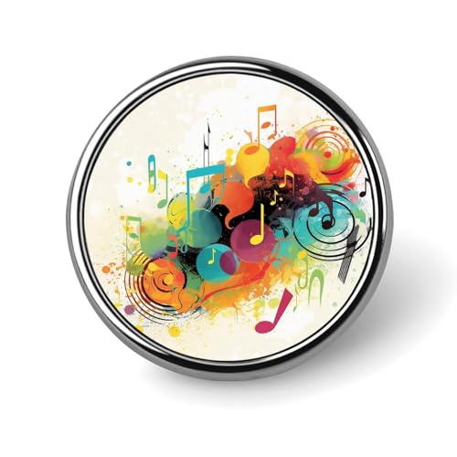 Anstecknadel mit abstraktem Musik-Thema, rund, niedliche Krawattennadel für Hüte, Kleidung, Taschen, einzigartiges Mode-Accessoire, Geschenk für Männer und Frauen Anstecknadel mit abstraktem Musik-Thema, rund, niedliche Krawattennadel für Hüte, Kleidung, Taschen, einzigartiges Mode-Accessoire, Geschenk für Männer und Frauen von GHBNK