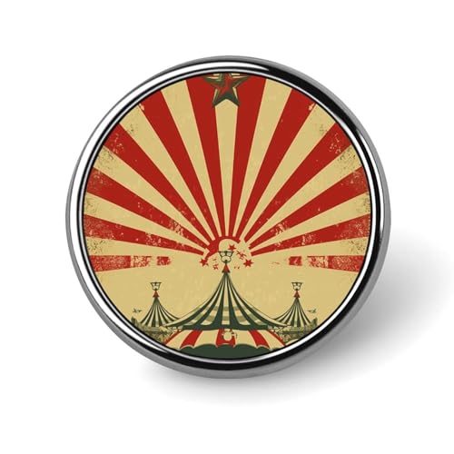 Vintage Zirkushintergrund, runde Anstecknadel, Brosche, Abzeichen, niedliche Krawattennadel für Hüte, Kleidung, Taschen, einzigartiges Mode-Accessoire, Geschenk für Männer und Frauen, Circular Vintage Zirkushintergrund, runde Anstecknadel, Brosche, Abzeichen, niedliche Krawattennadel für Hüte, Kleidung, Taschen, einzigartiges Mode-Accessoire, Geschenk für Männer und Frauen, Circular von GHBNK