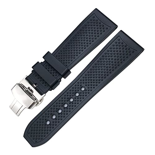 GHFHSG Silikonarmband, 20 mm, 21 mm, 22 mm, 23 mm, 24 mm, passend für Cartier London Tank Santos Sport, weich, wasserdicht, Uhrenarmband-Serie, 20 mm, Achat von GHFHSG