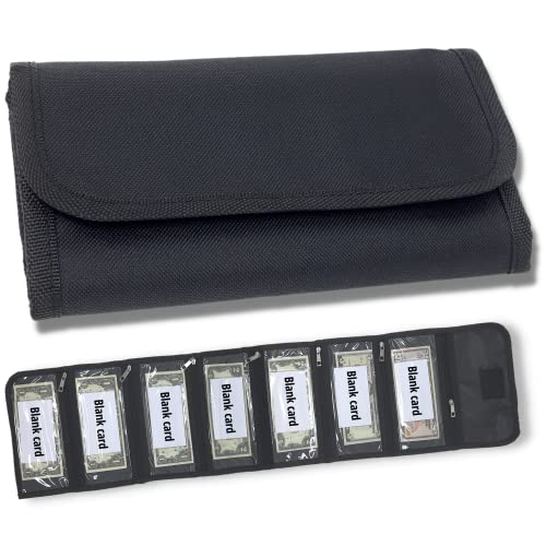 GIDABRAND Geld-Organizer für Bargeld, 7 Fächer, Geldhalter mit leerer Karte, Bargeldhalter, Organizer für Budgeting, Reisen, Sparen, Quittungen, Gutscheine und Tipps, Schwarz, 8.5 x 4.5 Inch von GIDABRAND