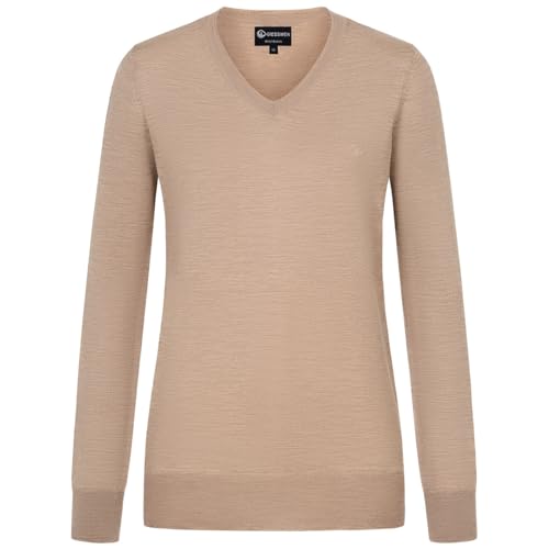 GIESSWEIN Cotton Pullover Damen V Ausschnitt - Baumwoll Feinstrickpullover Damen elegant, Langarmshirt & Longsleeve Damen, Basic Strickpullover smart Casual von GIESSWEIN