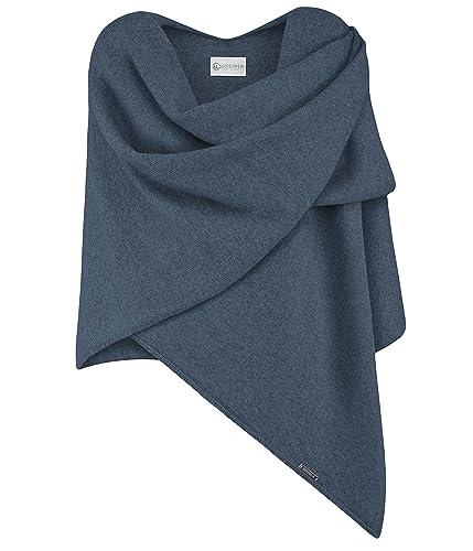 GIESSWEIN Merino Lambswool Cape - Eleganter Feinstrick Überwurf aus Lammwolle, Merinowolle Cape für Damen, XXL Umhängetuch, Poncho-Schal von GIESSWEIN