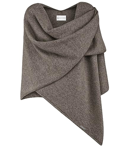 GIESSWEIN Merino Lambswool Cape - Eleganter Feinstrick Überwurf aus Lammwolle, Merinowolle Cape für Damen, XXL Umhängetuch, Poncho-Schal von GIESSWEIN