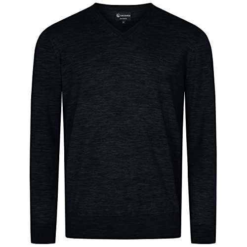 GIESSWEIN Merino Pullover Herren Light V Neck - 100% feinste Merino Lammwolle, Wollpullover Herren V Ausschnitt, ideal für Business & Freizeit von GIESSWEIN