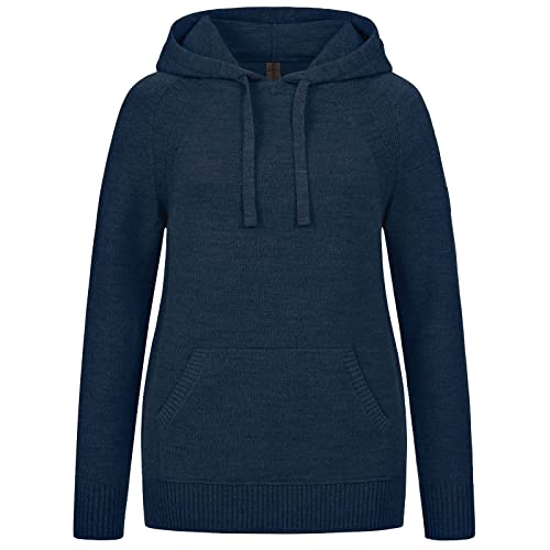 GIESSWEIN Merino Strickpullover Damen - Langarm Hoodie aus Merinowolle, Kapuzen Sweatshirt für Sport & Freizeit, Frauen Kapuzenpullover von GIESSWEIN