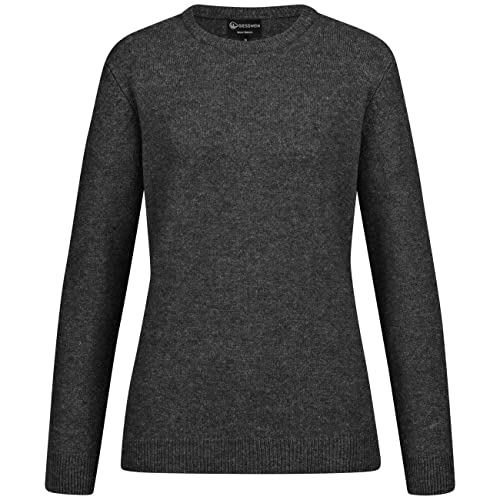 GIESSWEIN Wollpullover Rundhals Damen - Klassischer Pullover aus 100% Lammwolle, Langarm Strickpullover, Feinstrick Frauen Sweater von GIESSWEIN