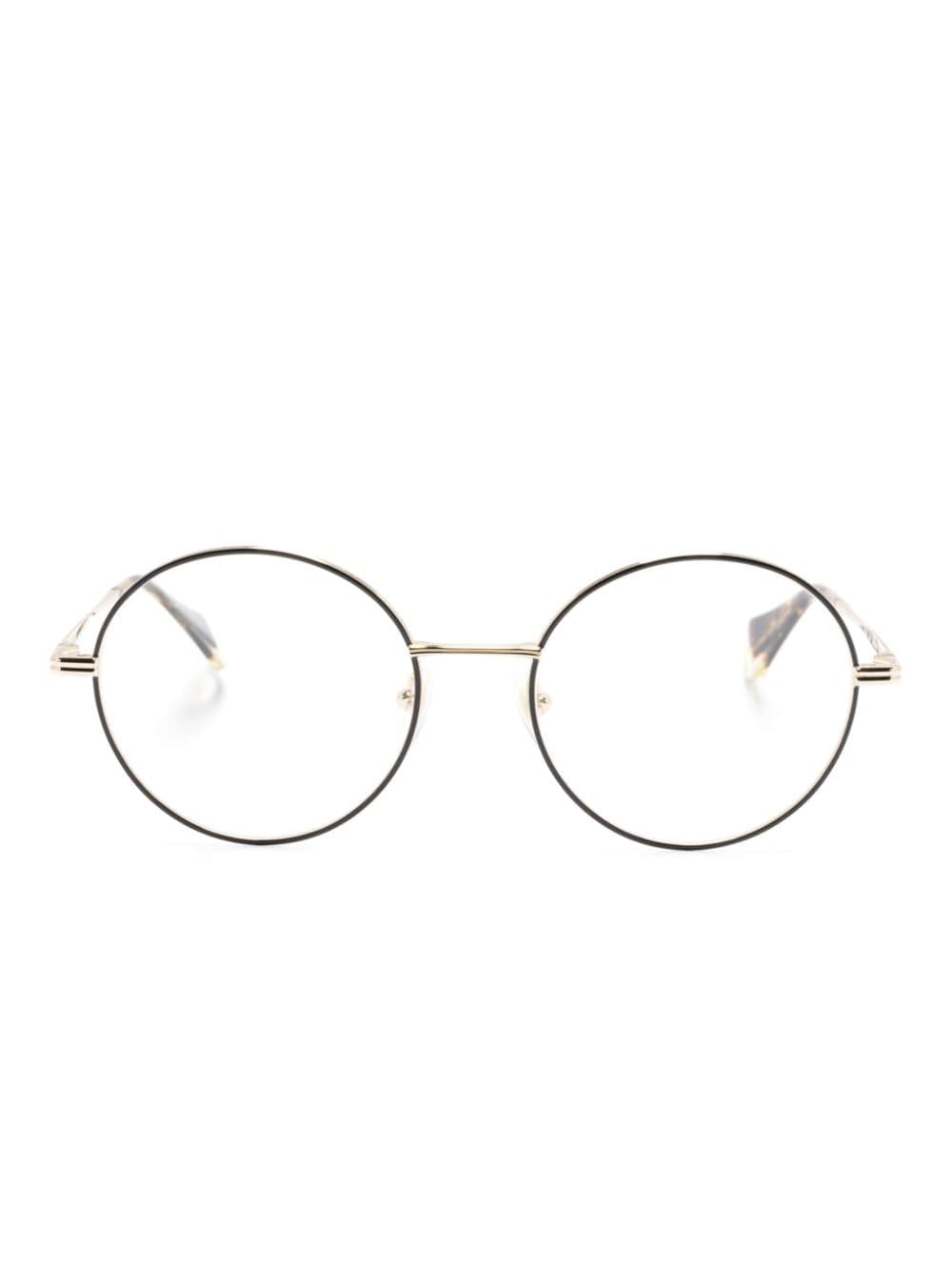 GIGI STUDIOS Perla Brille mit rundem Gestell - Gold von GIGI STUDIOS