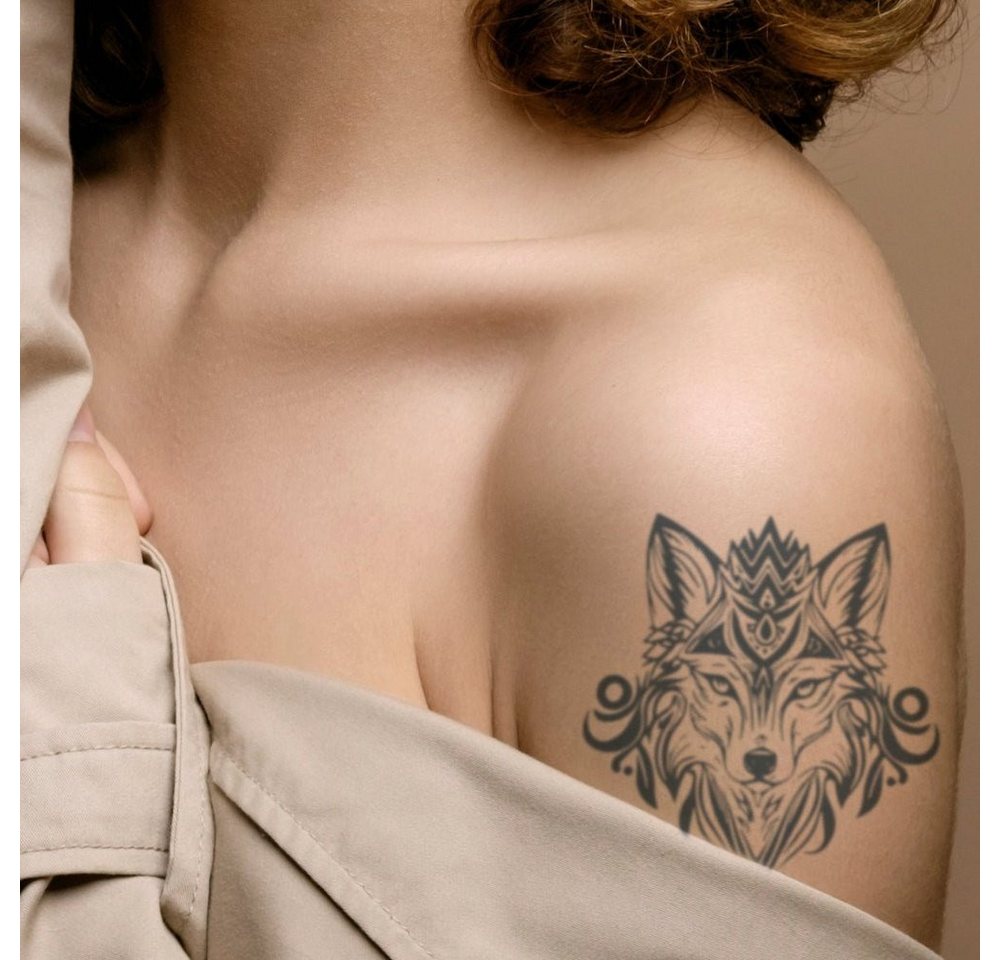 FOREVER NEVER Schmuck-Tattoo Wolf feminin von FOREVER NEVER