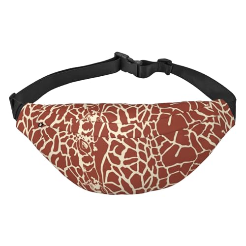 Giraffe Skins and Heads Gürteltasche für Herren Modische Crossbody Bauchtasche für Frauen Hüfttasche mit verstellbarem Riemen, Mehrfarbig, Einheitsgröße von GIMMAV