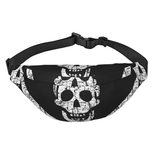 Gürteltasche für Männer und Frauen, wasserdichte Sport-Hüfttasche, Gürteltasche für Reisen, Wandern, Laufen, Piratenflagge Jolly Roger, Mehrfarbig, Einheitsgröße von GIMMAV