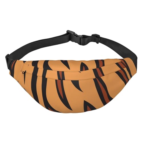 Gürteltasche mit Tiger-Streifen-Druck, zum Laufen, für Damen und Herren, Crossbody-Gürteltasche, Bauchtasche, Mehrfarbig, Einheitsgröße von GIMMAV