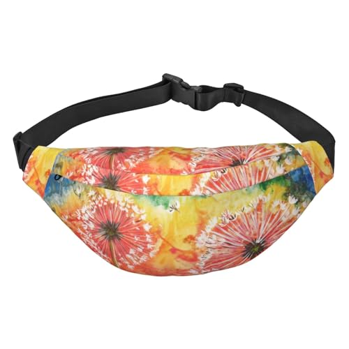 Pusteblume Malerei Taille Gürtel Tasche für Frauen Männer, Fanny Pack Crossbody Tasche für Reisen Laufen Gürteltasche Bauchtasche, mehrfarbig, Einheitsgröße, Kuriertasche von GIMMAV