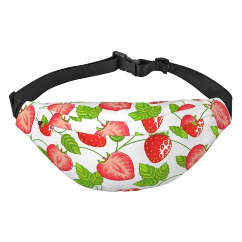 Sommer-Frucht-Erdbeeren-Gürteltasche, Crossbody-Taschen für Männer und Frauen, Gürteltasche, Hüfttasche, Tasche für Laufen, Wandern, Sport, Mehrfarbig, Einheitsgröße von GIMMAV