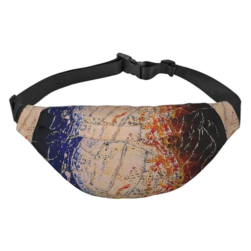 Volleyball Sport Fanny Pack für Männer Frauen, wasserdichte Sport Hüfttasche Pack, Gürteltasche für Reisen Wandern Laufen, Mehrfarbig, Einheitsgröße von GIMMAV