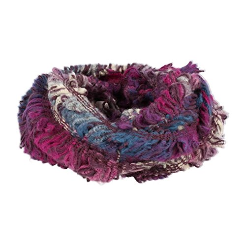 GIO TESELLI Schöner Strickschal uni, Herren Damen Unisex, 21 x 195 cm, Farbe:Violett von GIO TESELLI