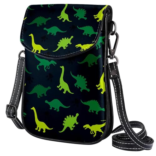 GIOKQB Damen Klein Umhängetasche Dinosaurier Schultertasche Handytasche Zum Umhängen Mini Crossbody Tasche von GIOKQB